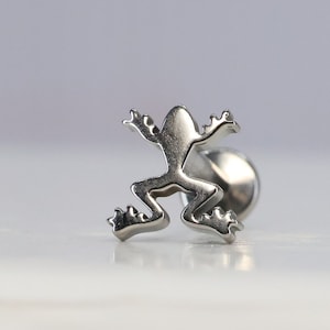 Titanium ASTM F136 (in257) frog, toad internally threaded 1.2mm (16ga) suitable for conch, tragus, helix, cartilage, lobe etc