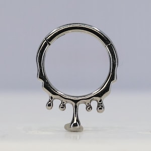 Titanium ASTM F136 (cl96) Melting Clicker 1.2mm (16ga) septum, daith, helix, cartilage etc