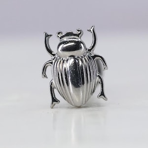Titanio ASTM F136 (in36) Beetle, Bug, Scarab filettato internamente 1,2 mm (16ga) adatto per elica, conca, cartilagine, medusa, piatto, trago