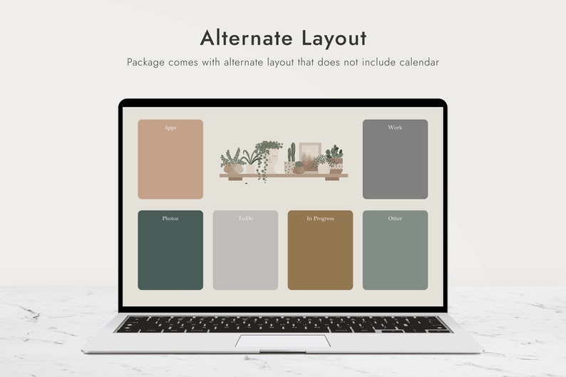 Desktop Wallpaper Organizer Folder Icons Minimalist Etsy