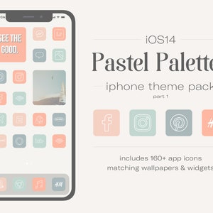 Pastel Palette iPhone Theme Pack - Part 1 | iOS16 App Icons | 600+ App icons | iPhone Wallpapers & Widgets | iPhone Widgets | App Icons