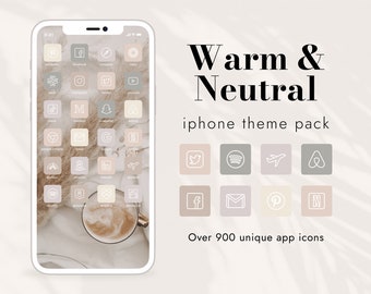 Warm Neutral App Icons | 950+ Unique iPhone & Android Covers