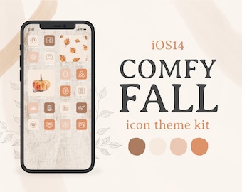 Icone per app iPhone in stile boho autunnale / Tema autunnale, sfondi e widget (download digitale)