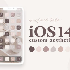 Neutral Boho | iPhone iOS16 App Icons | 100 icons in 6 colors | High Quality JPG