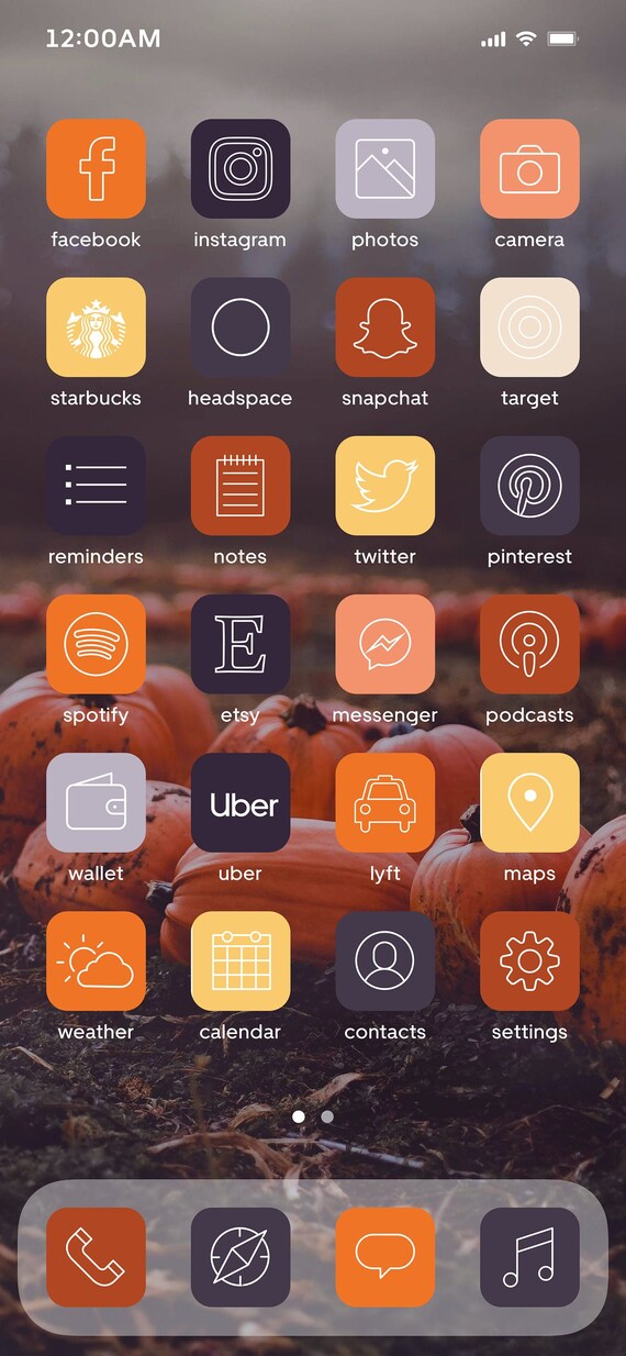 Pink App Icon Covers Halloween App Icon Covers Neutral iOS 14 Red Spooky Skeleton App Icons for iOS 14 Purple App Icons