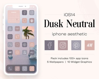Rosa iPhone Theme | Neutrale App Icons, Wallpapers, Widgets (Digitaler Download)
