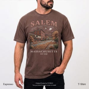 Salem Massachusetts Vintage Hexe Shirt, Halloween Sweatshirt, Herbst Salem MA Grafik T-Shirt, Gruselige Saison Herbst Sweatshirt Bild 10