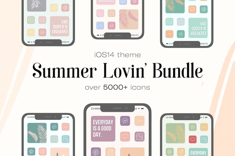 5000 Ios16 App Icons Bright Tone Aesthetic Widget Ios 14 Etsy