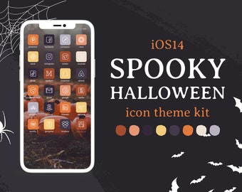 Iconos de aplicaciones de Halloween espeluznantes / Tema de otoño para iOS16 (Descarga digital)