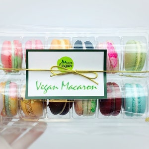 Surprise Me 12 Pack Vegan French Macarons Set , Dairy Free 12 Different Flavors of Fun image 8