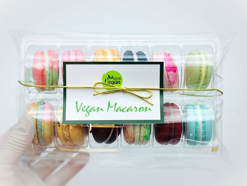 Surprise Me 12 Pack Vegan French Macarons Set , Dairy Free 12 Different Flavors of Fun image 8