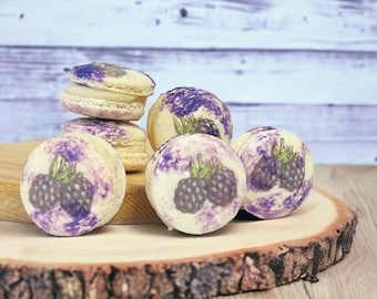 6 Pack Blackberry Macarons