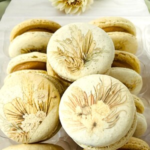 Boho Chic French Macaron Set: Customizable Delights in Packs of 6, 12, or 24