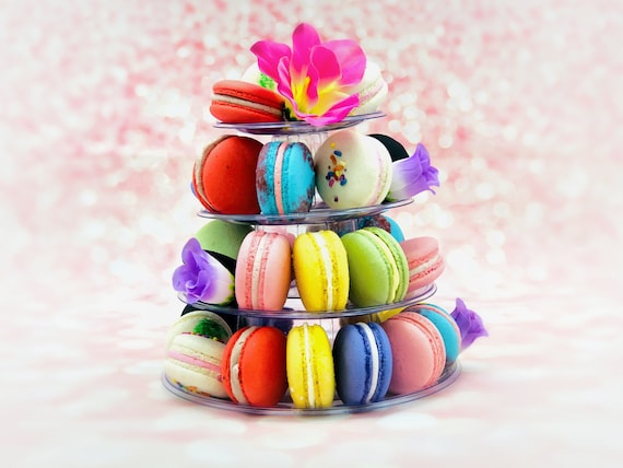 4 Tier Macaron Tower With Protective Case | Adjustable and