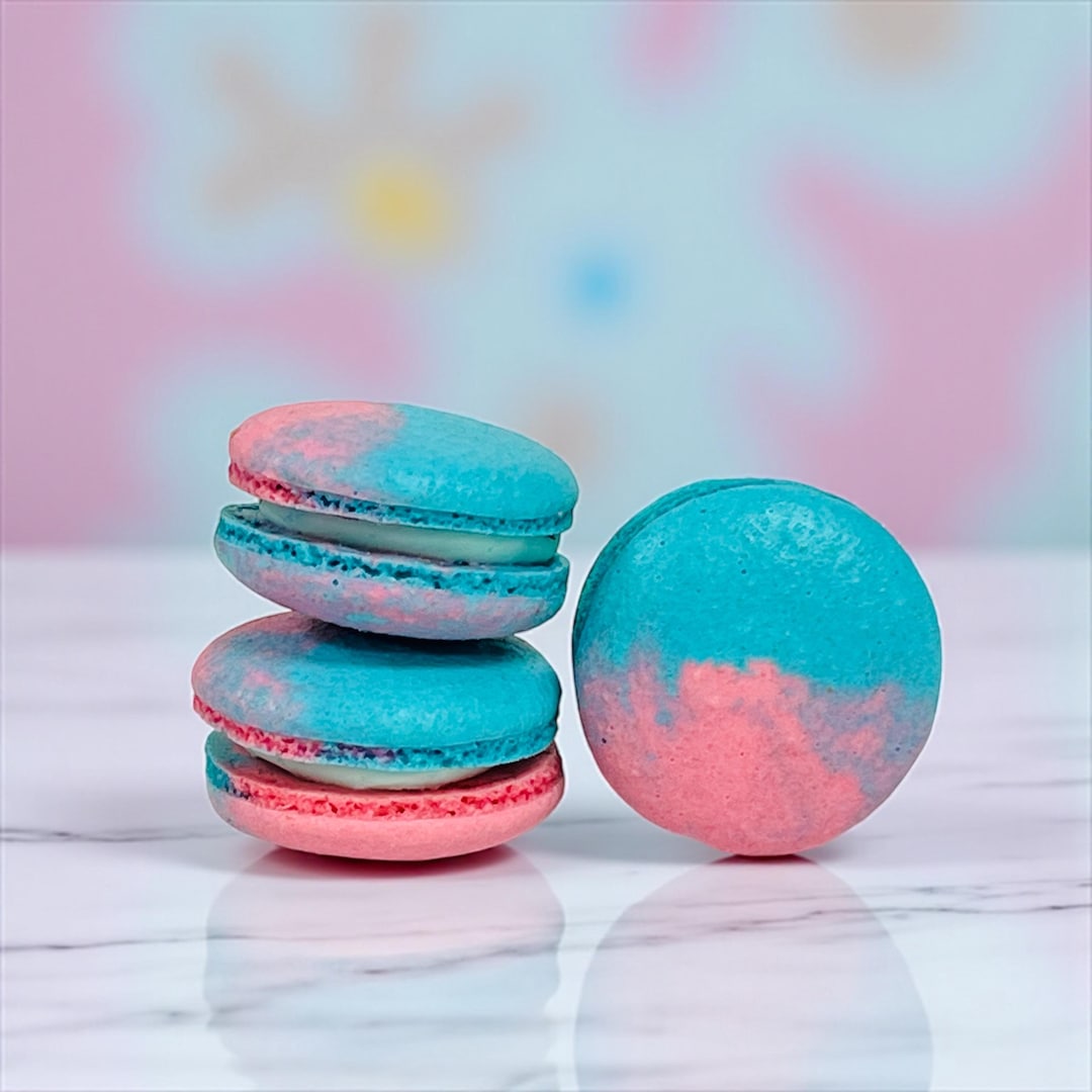 Blue Raspberry Vegan Macarons | Available in 4 & 12 Pack| - Etsy