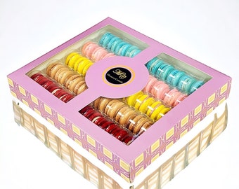 50 Pack Assortment French Macarons | Customizable Gift Set