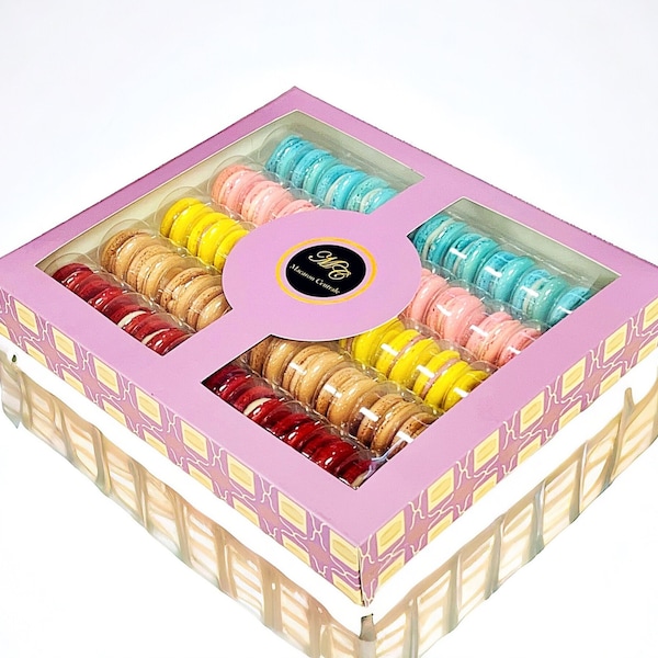 50 Pack Assortment French Macarons | Customizable Gift Set