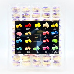 50 Pack Blackberry Cheesecake  French Macaron Value Pack