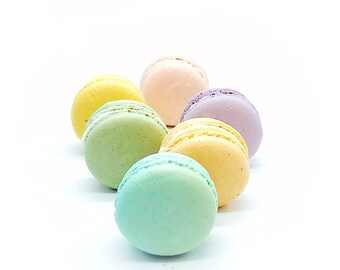 24 Pastel Macarons: Assorted Flavors, Party Treats