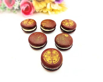 Double Happiness French Macaron Cookies | Available in 6, 12 & 24 Pack | Perfect addition to your wedding reception.