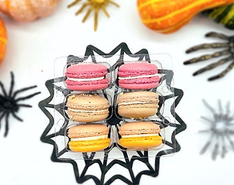 Boo! 6 French Macaron Value Pack | Cranberry Sauce, Chai Latte, Chocolate Hazelnut Buttercream Macarons