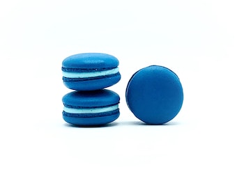 Blue Curacao Vegan Macarons | Available in 4 & 12 Pack|