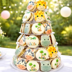 The Ultimate Safari Friends Macaron Tower - Macaron Tower Included