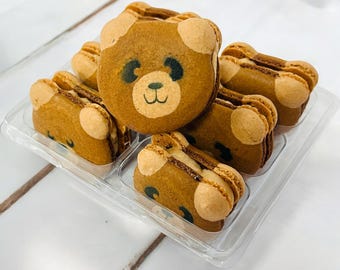 Valentine’s Teddy Bear Macarons – Custom Flavors in Gift Box