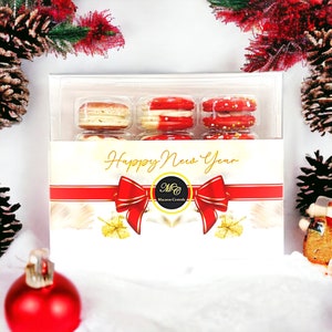 12 Pack Happy New Year Collection with Clear Gift Box | Red |  Perfect for ringing in the New Year festivities