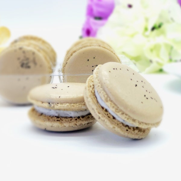 6 Pack  earl grey macarons