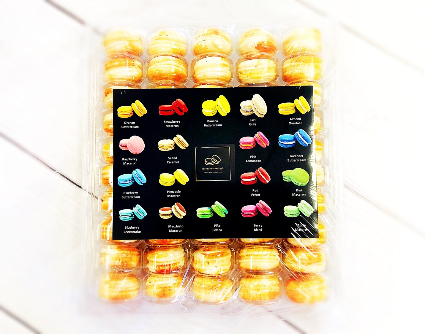 50 Pack Mango Cheesecake  French Macaron Value Pack