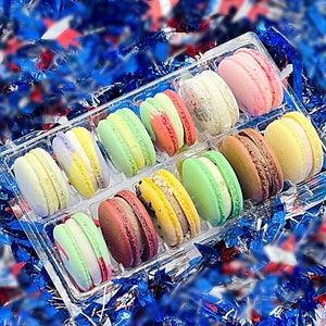 Surprise Me 12 Pack Vegan French Macarons Set , Dairy Free 12 Different Flavors of Fun image 3