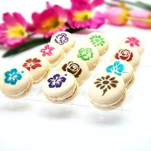 Gluten free macarons. Assorted flower macarons. | perfect for any celebratory occasions.