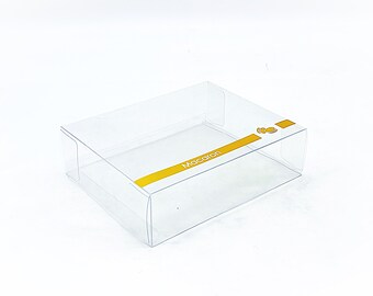 Clear Plastic Box With Gold Design For 12 Pack Macarons