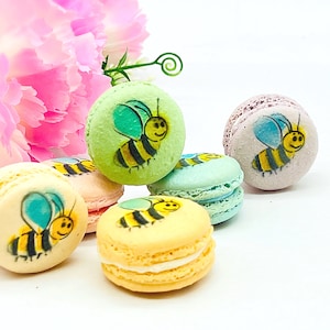 Bumblebee French Macarons | Available in 6 , 12 & 24 Pack