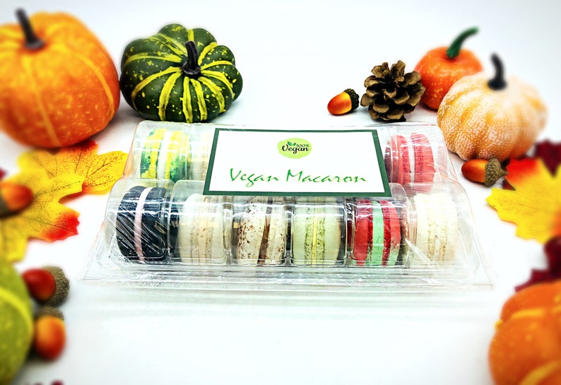 Surprise Me 12 Pack Vegan French Macarons Set , Dairy Free 12 Different Flavors of Fun image 9