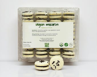 Naturally Vegan Chocolate Macarons | Available in 24 & 48 Pack