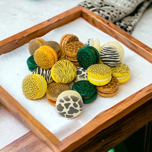 Safari Printed French MacaronSet | Available in 6, 12 & 24 Pack