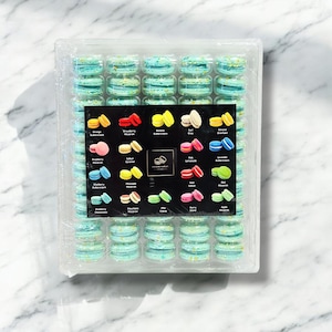 50 Pack Blueberry Mallow Bliss French Macarons Value Pack
