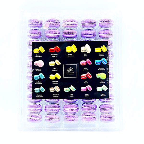 50 Pack Taro  French Macaron Value Pack