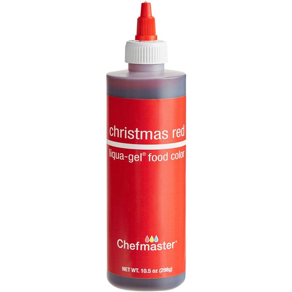 Colorant alimentaire rouge Liqua-Gel de Noël Chefmaster (10,5 oz.)