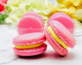 6 Pack  pink lemonade macarons