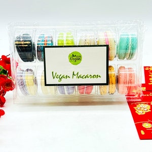 Surprise Me 12 Pack Vegan French Macarons Set , Dairy Free 12 Different Flavors of Fun image 5