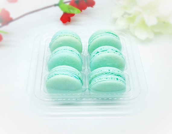 6 Pack light blue macarons blueberry white chocolate - Etsy 日本