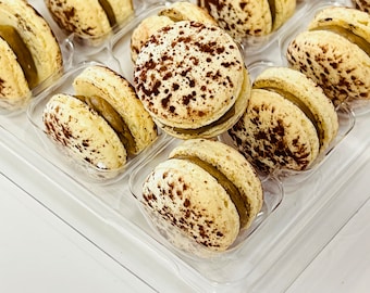 Tiramisu Mini Macarons - Perfect for Decorating Cupcakes, Cakes, Ice Cream, and More!
