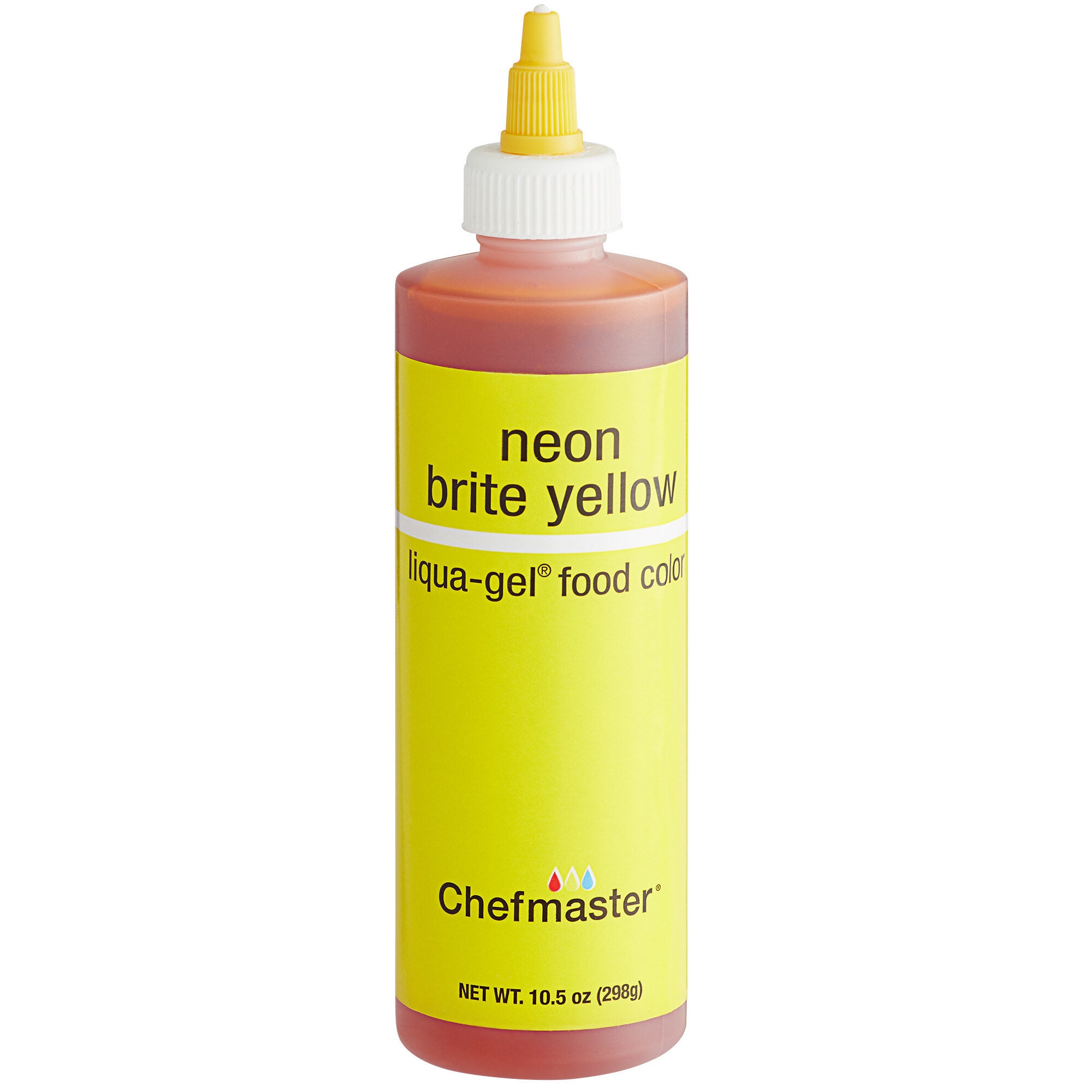Chefmaster Neon Brite Yellow Liqua-gel Food Coloring 10.5 Oz. 