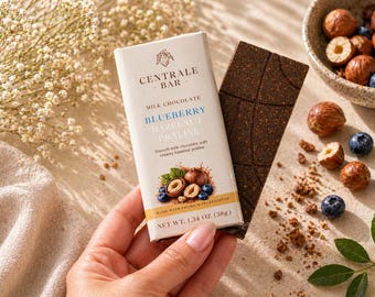 Blueberry Hazelnut Praline Milk Chocolate Bar