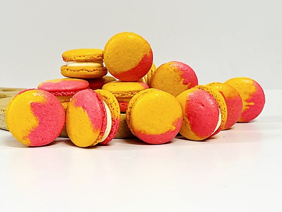 6 Pack Peach Mabel French Macarons - Etsy