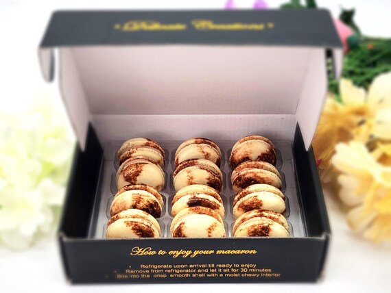 12 Pack Milk Tea Macarons Set Handmade Free Shipping Etsy 日本