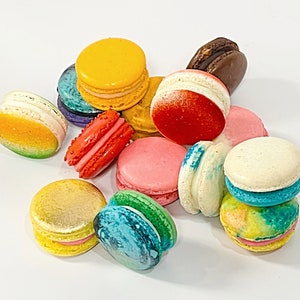 MOM 12 Pack Assortment French Macarons Each macaron is labeled with its flavor for easy identification image 5